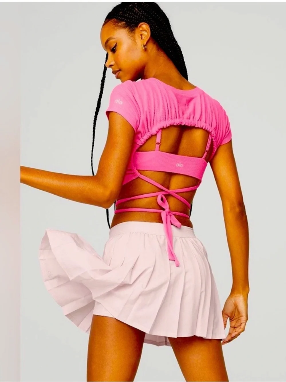 Alo Short Sleeve Manifest Top Medium Pink